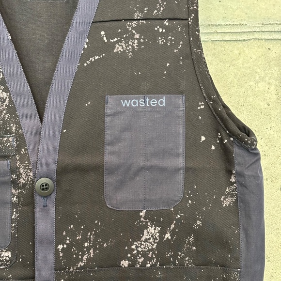 Wasted Collective Utility Vest Black Splatter Streetwear, Unisex XS, NWOT - Picture 9 of 15